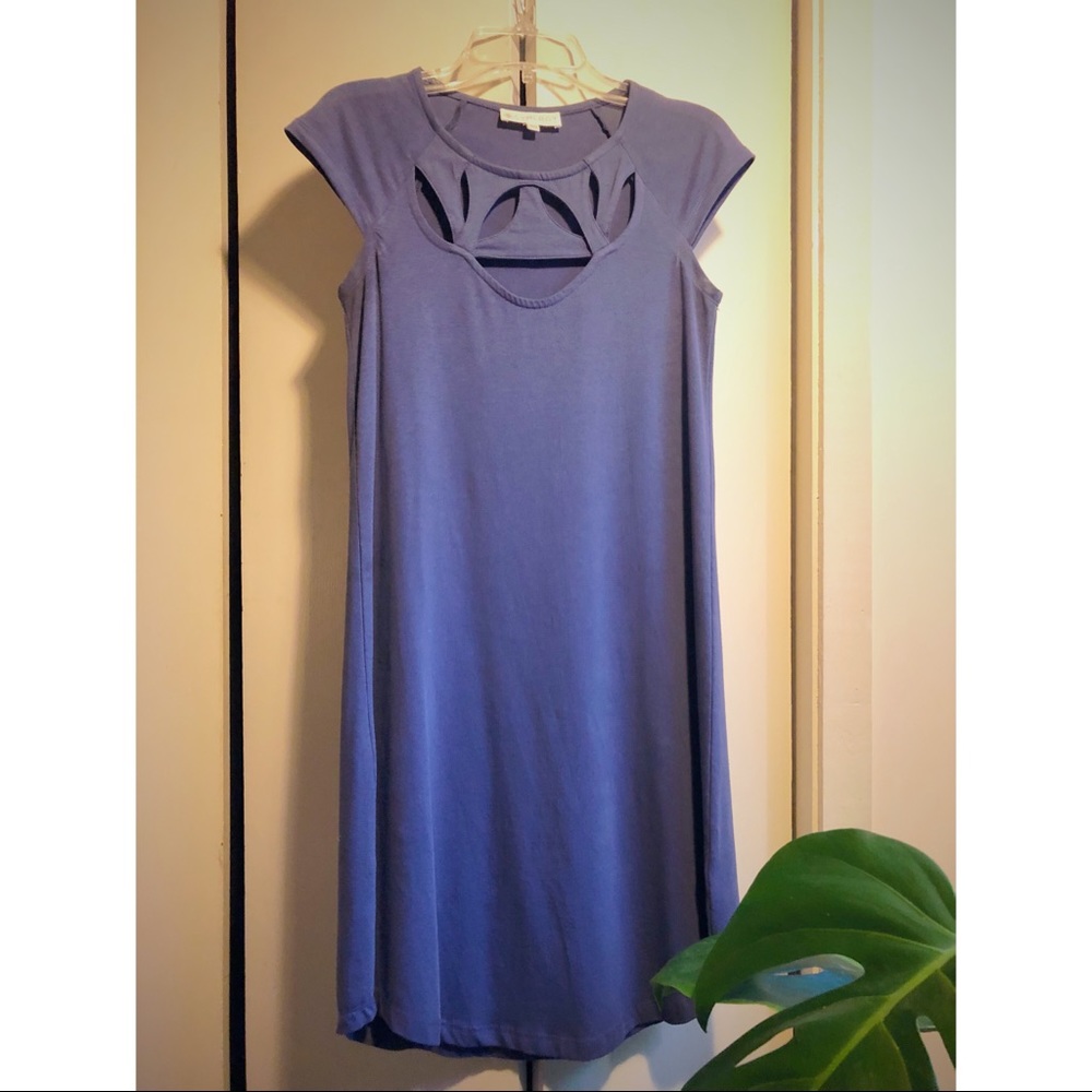 Periwinkle Dress with Cut-Outs